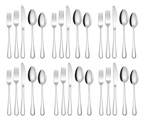 Conjunto De Talheres De 30 Peças, Talheres De Aço Inoxidável