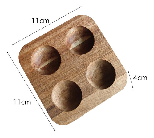 2 Soporte De Madera Para Huevos, Organizador De 4 Rejilla