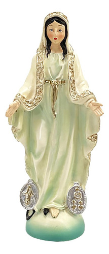 Estatua De La Santísima Virgen María, Color Beige Tradiciona