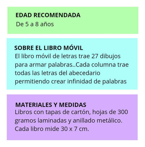 Libro Móvil De Palabras Didáctico Para Aprender Jugando