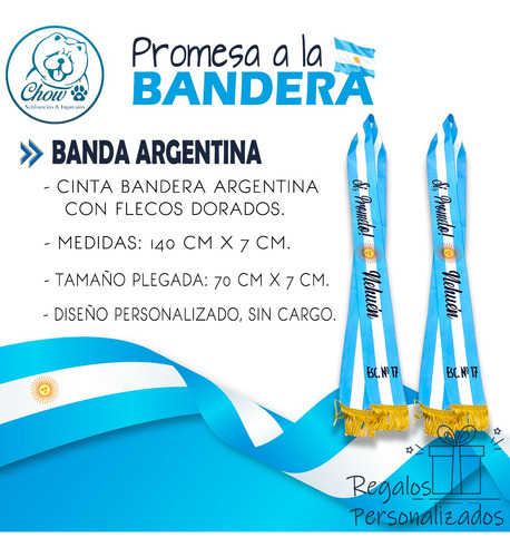 Banda Promesa A La Bandera Personalizada