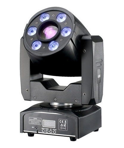 Moving Head Spot Led 60w 8 Cores Prisma Wash 6 Leds De 3w