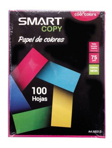 Hojas De Color T/c V/colores C/100 Hojas Smart