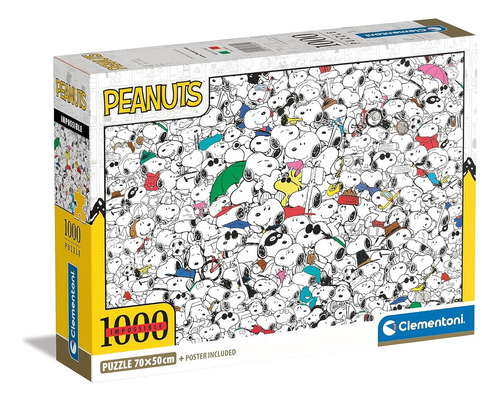 Puzzle Snoopy Imposible 1000 Pz Clementoni Italia