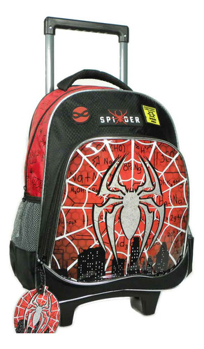 Mochila Escolar Infantil Rodinha Menino Spider Aranha Grande