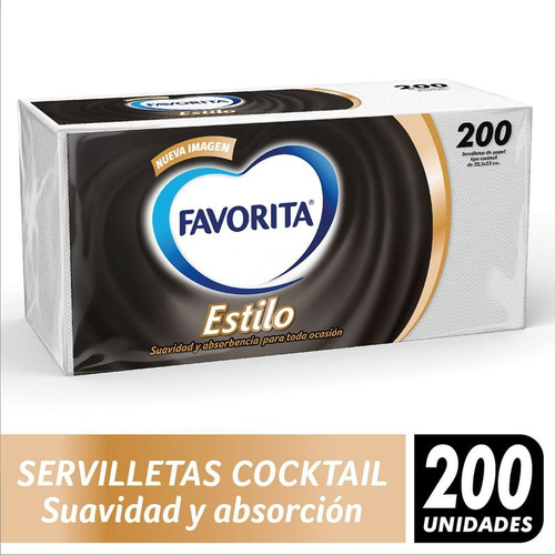 Servilletas Practica Cock  Favorita 200uni(3 Display) Super