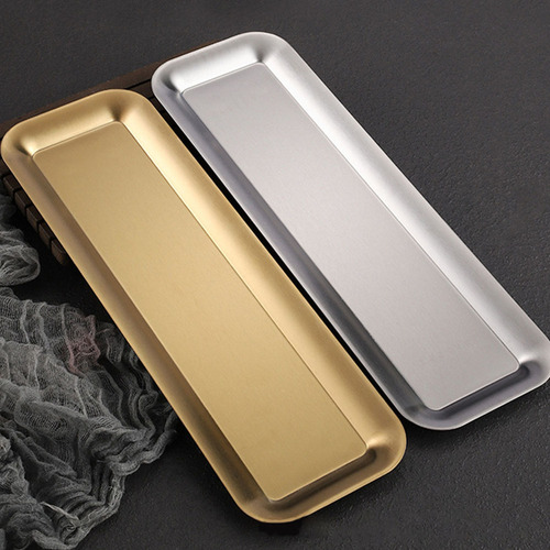 Plato Llano Rectangular De Acero Inoxidable Para Uso Domésti