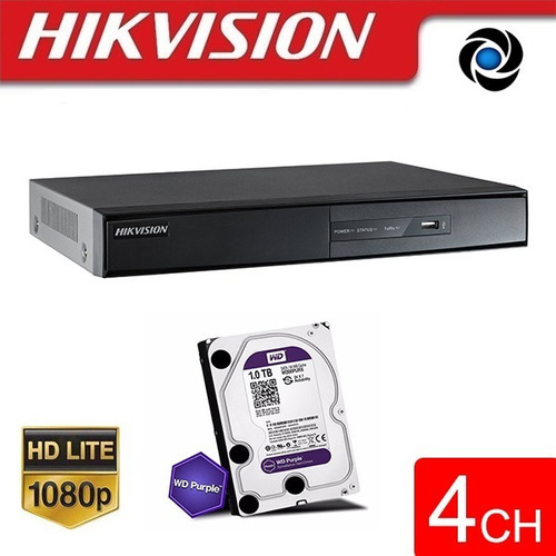 Imagen 5 de 10 de Dvr 4ch Hikvision 1080p Hd Tvi Cctv Hdmi Vga P2p + Disco 1tb