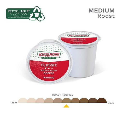 Cafe Keurig Krispy Kreeme Medium Roast Coffee 96 K-cups
