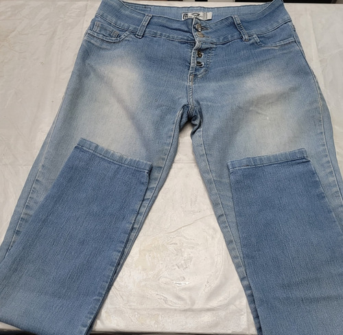 Pantalón De Jeans Chupin Celeste Talle 46 Marca Scasso