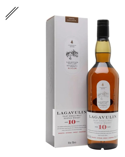 Whisky Lagavulin 10 Años, 700ml, 43% - Go Whisky Baires