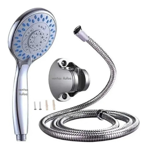 Cabezal De Ducha Teléfono + Flexible +soporte Ducha Regadera