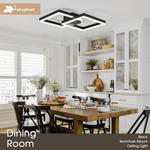 Airyphant Lámpara De Techo Led Moderna De 20 Pulgadas Luz De