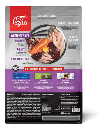 Orijen Alimento Seco Para Gatitos 4 Lb