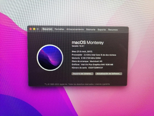 iMac (21.5-pulgadas, 2017) (Usado)