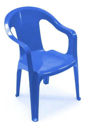 Silla Plástico Infantil Para Eventos Azul Duna Apilable