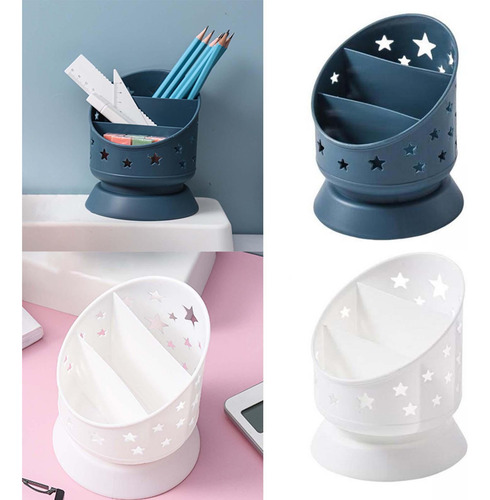 Soporte Para Bolígrafos, Cubo Para Brochas De Color Azul