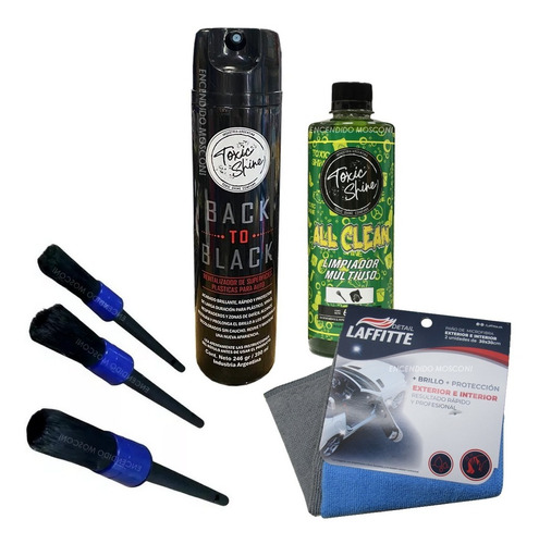 Kit Toxic Shine Limpieza Detallado Y Revividor De Interior