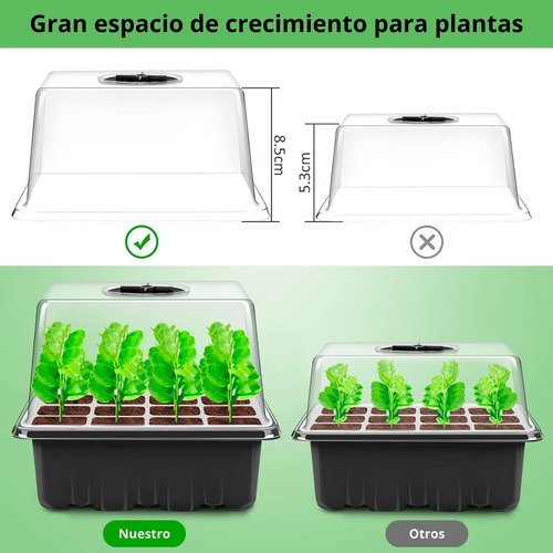 Conjunto De 10 Bandejas De Germinação De Sementes, Potes