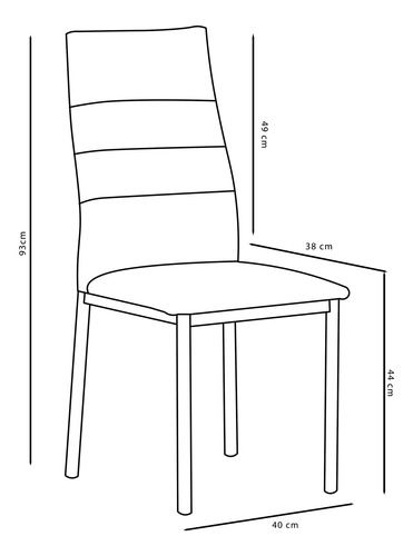 Silla De Comedor Capri ( Set X2 Unidades )