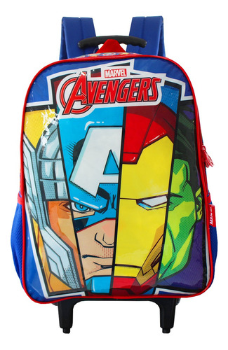 Mochila Escolar De Rodinhas Marvel Comics Os Vingadores