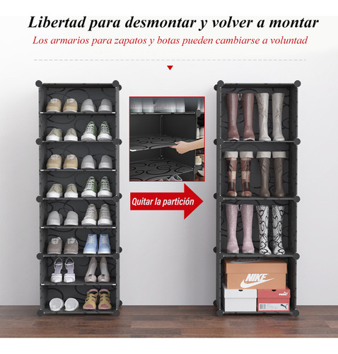 Zapatera Organizador Modular Armable Multiuso Con 8 Niveles