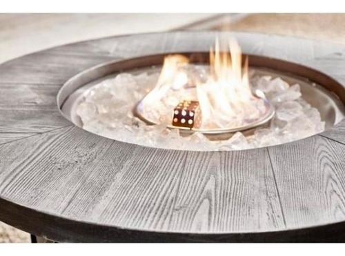 Calefactor Chimenea A Redonda De Acero Park Canyon 35'' Color Negro