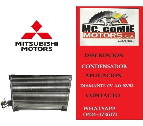 Condensador Mitsubishi Diamante Mb609636