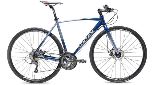 Bicicleta 700 Audax Ventus 1000 City Freio Disco Claris 2x8v Cor Azul Metalico - Cinza Tamanho do quadro 55