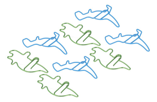 100 Clips De Papel Con Forma De Hipopótamo Y Dinosaurio, De