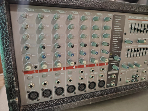 Phonic 740 Plus Mezclador Amplificado 440w 7 Canales Fx (Usado)