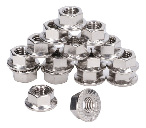 Nut Fastener 50pcs Flange 304 Stainless Steel Accessory Set