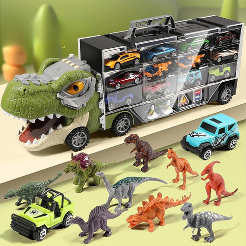 Camión De Dinosaurios Deslizante, Juguete De Coche