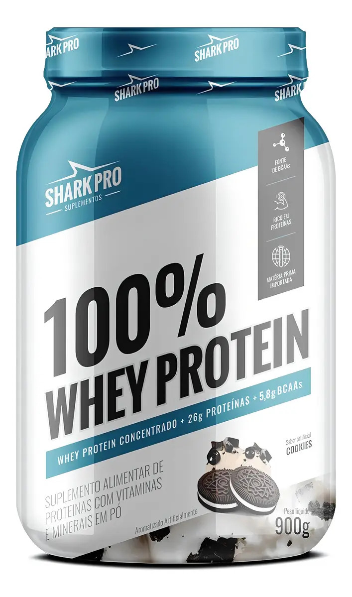 Whey 100% Whey Protein Concentrado - Shark Pro Sabor Cookies