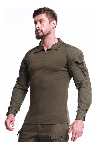 Camisa Táctica De Camuflaje, Combate Militar, Militar