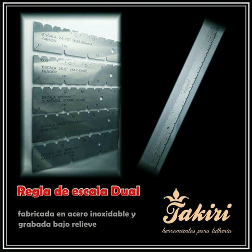 Imagen 1 de 1 de Regla De Escala Multifuncion (escala Fender 25.5 / Martin 2