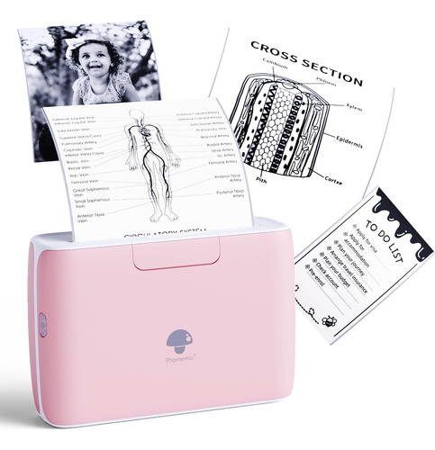 Mini Impresora Portatil Para Calcomanias. Rosa