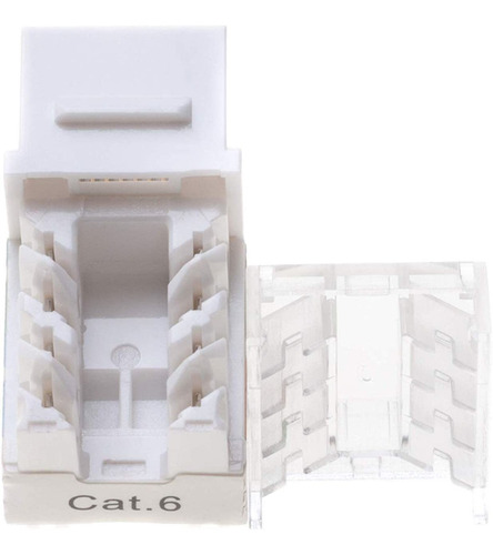 Cat6 Rj45 Keystone Jack Punchdown Red Blanco 5