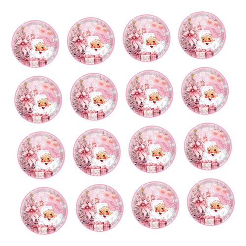 . 16 Platos Para Fiesta Navidad, Accesorio 7 Pulgadas