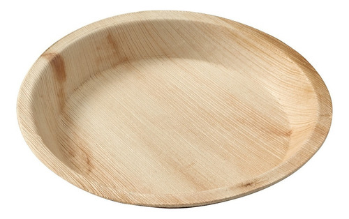 Conjunto de 12 pratos orgânicos de folha de palmeira 100% composto de 20 cm