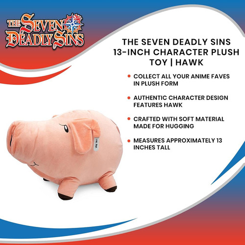 Juguete De Peluche The Seven Deadly Sins Hawk 33 Cm Color