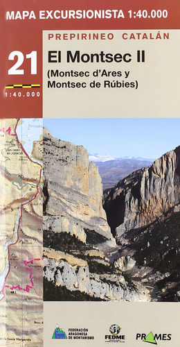 Mapa Excursionista El Montsec Ii, De Vvaa. Editorial Prames En Español