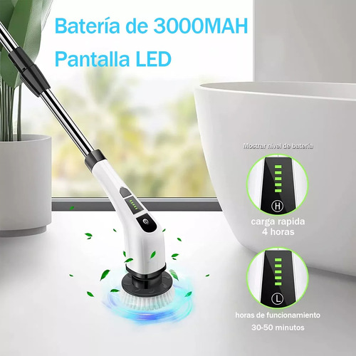 Cepillos De Limpieza Pisos Electrico Wireless Bath 13 En1