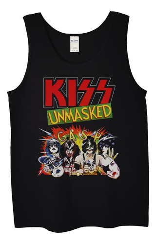 Polera Musculosa Kiss Unmasked Rock Abominatron