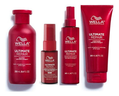Kit Tratamiento Para Cabello Dañado Wella Ultimate 620 Ml