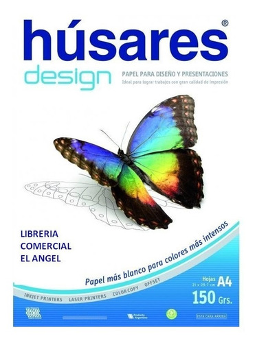 Resma Husares Design A4 150 Grs.p/impresoras X 100