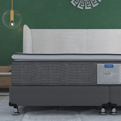 Colchón Restonic King Size Ortopédico Colchoneta Foam Color Café- Gris