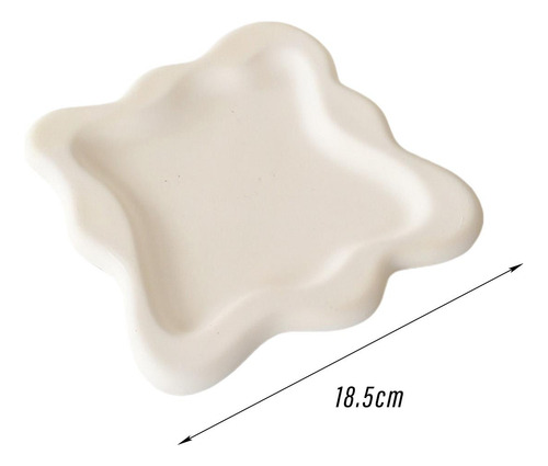 Bandeja De Plato De Joyería De Yeso Bandeja Cuadrado Beige