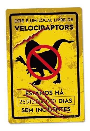 Placa Decorativa Dinossauro Jurassic 30x40 4un Envelopadas Nome Do Desenho  Dinossauro