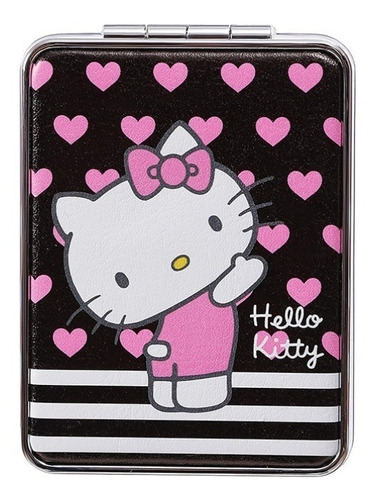 Espejo Portable Hello Kitty De Metal Con Aumento Miniso